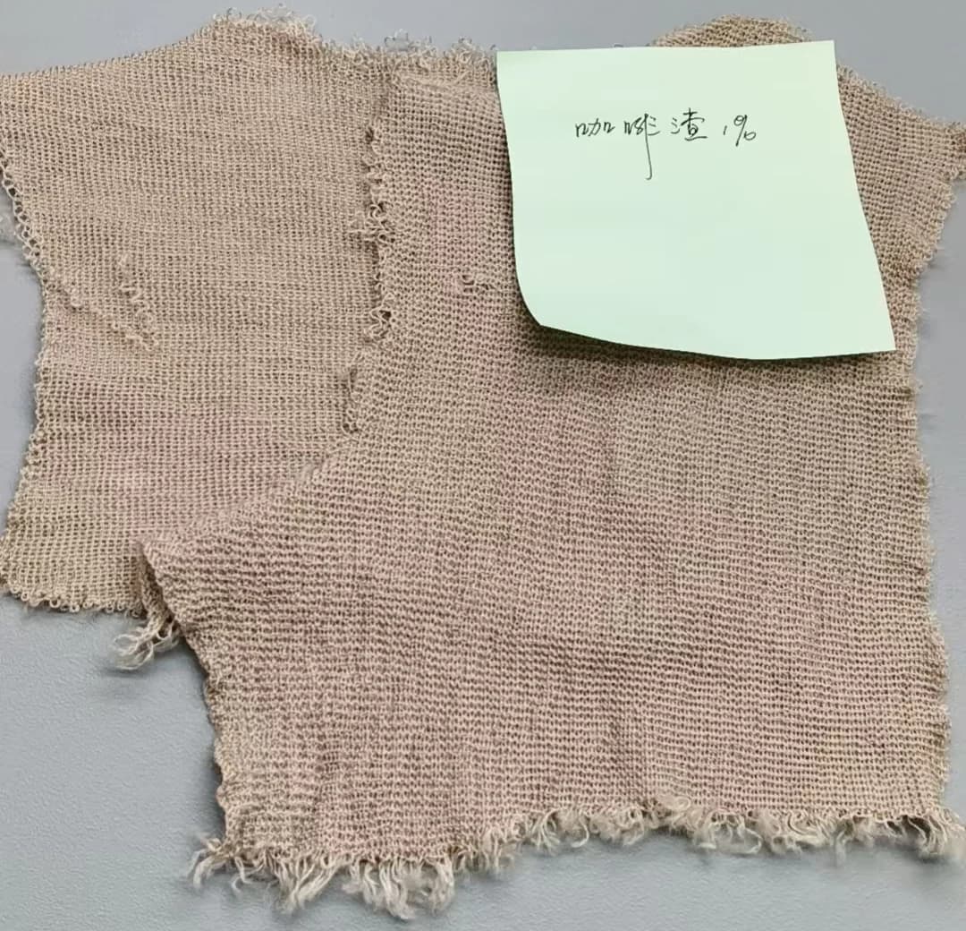 Coffee-dyed wool